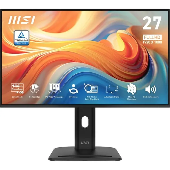 MSI PRO MP275PGDE 27" IPS Full HD 144 Hz Skærm, Sort