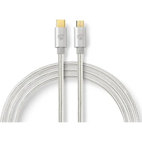Nedis USB-C til Micro-B USB 2.0 3m Guldplateret Flettet Nylon
