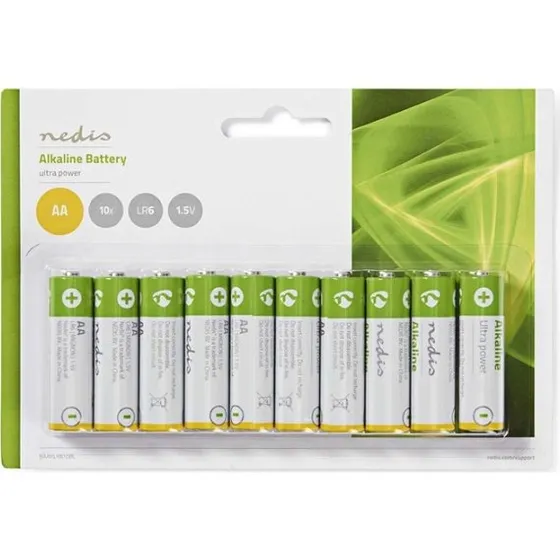 Nedis Alkaline Batteri AA 1.5 V 10-Pakke