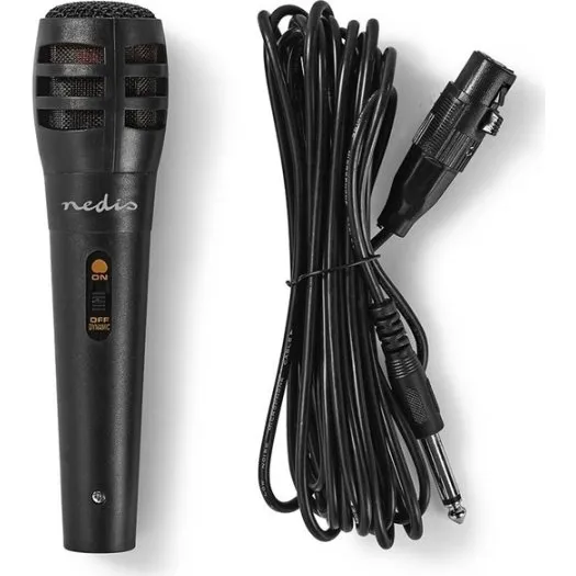 Nedis Mikrofon, Cardioid, 5 m Aftageligt Kabel, Sort