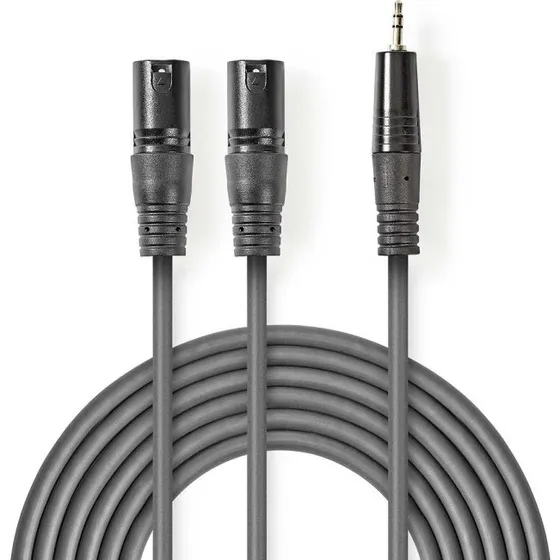 Nedis OnStage XLR til 3,5 mm lydkabel 1,5 m mørkegrå
