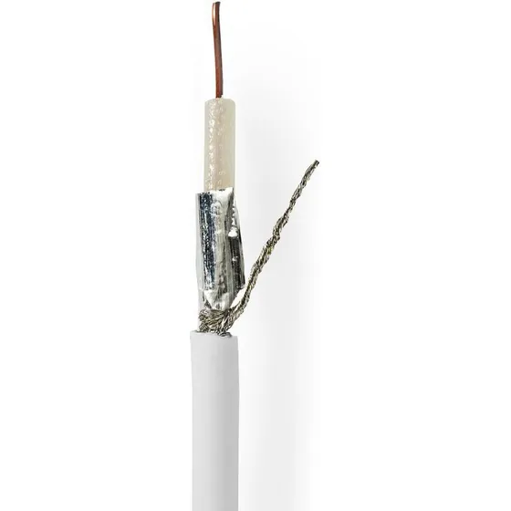 Nedis Coax Kabel På Rulle RG59 75 Ohm 25 m Hvid
