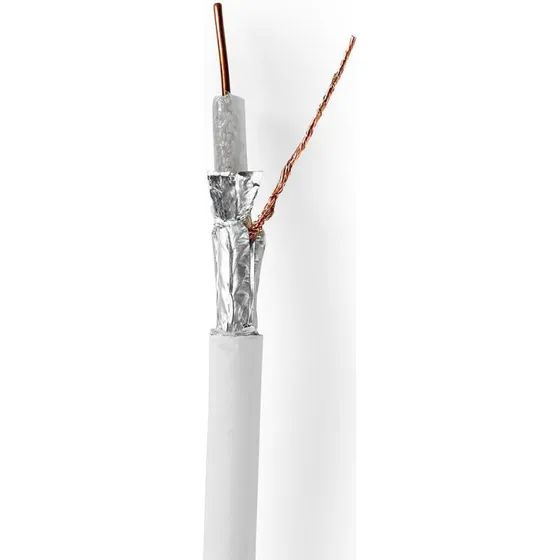 Nedis Coax Kabel På Rulle 25 m, 75 Ohm, Triple Afskærmet, Hvid