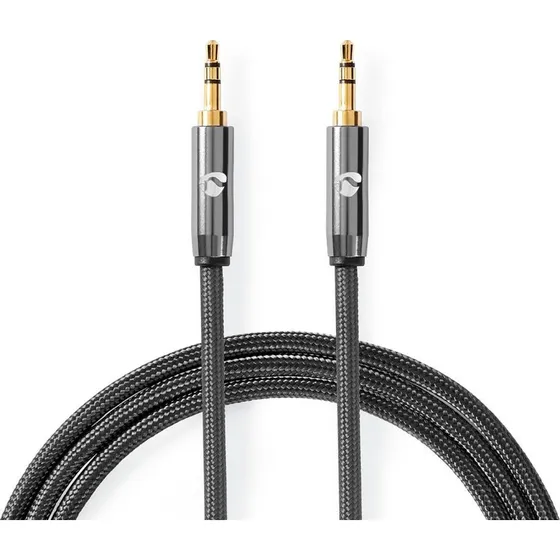Nedis Profigold Stereo Audio Kabel 3.5 mm, 5 m, Guldplateret, Grå/Gun Metal Grå