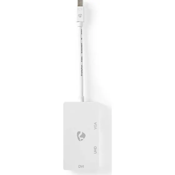 Nedis Mini DisplayPort Adapter | 4K@60Hz | Skiftelig | Nikkelplateret | Hvid