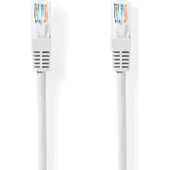 Nedis Cat 5e UTP-kabel 5 m, hvid, runde, RJ45-RJ45