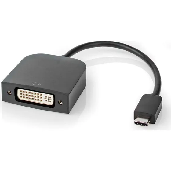 Anker USB-C til DVI-Adapter, 1080p, Nikkelplateret, 0,2 m
