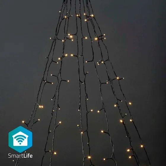 SmartLife JlueLyss Træ | Wi-Fi | Varm Hvid | 200 LED | 20 m | Android/iOS