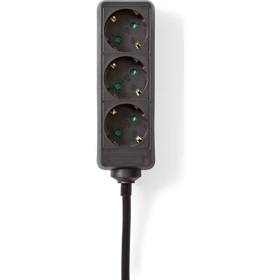 Nedis Forlængerstik Type F 3-vejs 5 m 16 A