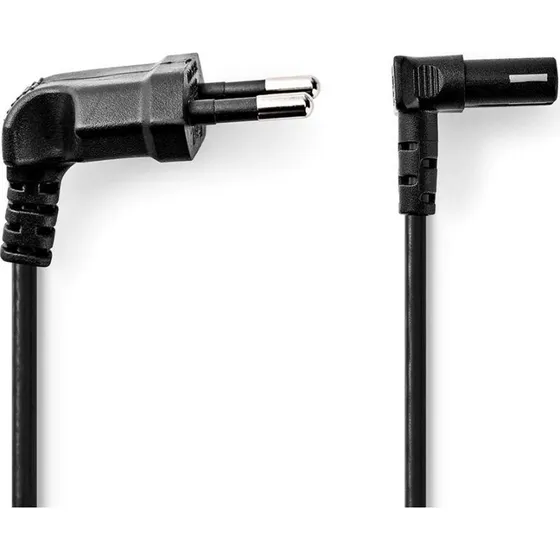 Nedis Strømkabel Euro Mand til IEC-320-C7, 3 m, sort, vinkel 90°