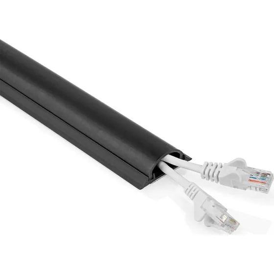 Nedis Kabelkanal, PVC, sort, 16 mm, 1 stk.