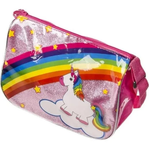 Unicorn Fashion Girl Handbag - Flerefarget Skuldertaske for Børn