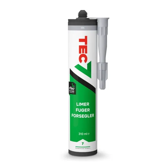 Tec7 lim/fugemasse grå 310 ml