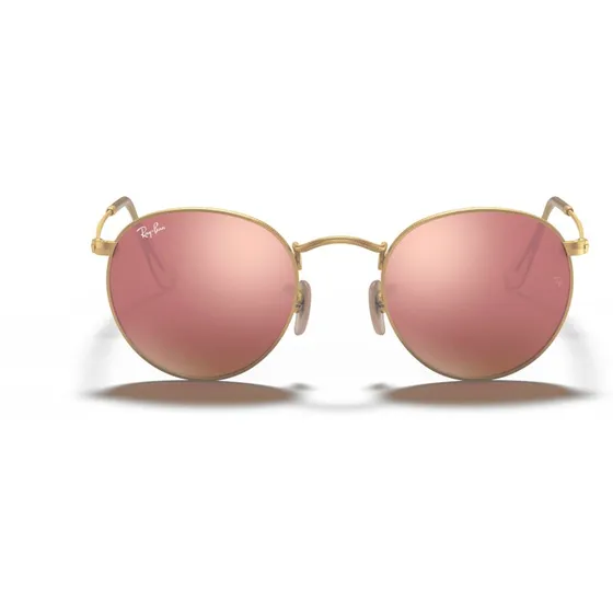 Ray-Ban Round Metal 0RB3447N – guld, brune linser