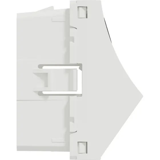 S-One DATAUDTAG 2XRJ45, Vinklet, Hvid