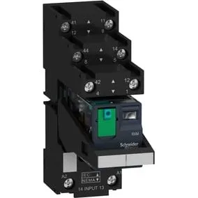 Schneider Electric RXM Relæ M/Sokkel+LED+Test 2C/O 24VDC