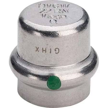 Sanpress Inox Slutmuffe 22 mm med SC-Contur