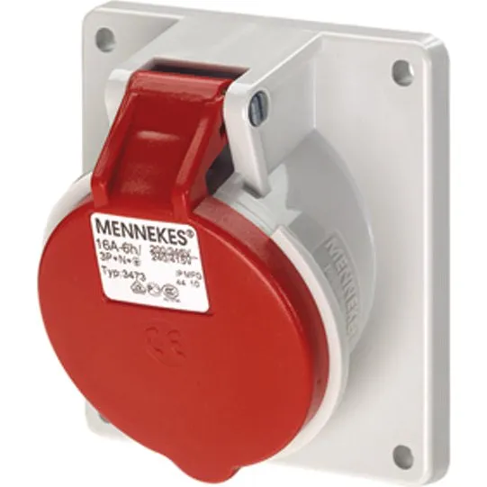 Mennekes TwinContact CEE Vægudtag 16A 5P 400V IP44