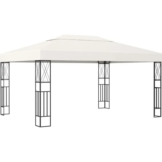vidaXL Pavillon 3x4 m Creme Stof