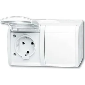 Ocean DOBBELT VANDRET 16A Hvid IP44