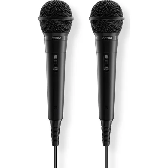 Hama Mikrofon Karaoke Dynamisk 2-Pak Sort