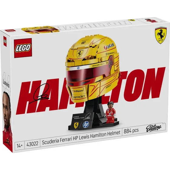 LEGO 43022 Scuderia Ferrari HP Lewis Hamilton-hjelm, 884 dele