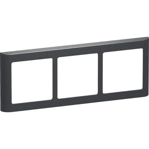 Fuga Soft 63 ramme, 3x1 modul, vandret, koksgrå