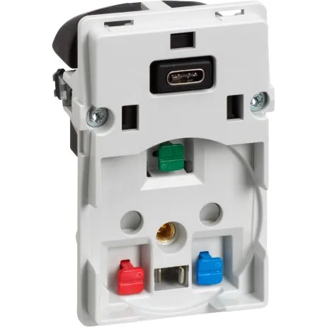 LK Fuga USB-C stikkontakt 13A, hvid, 1,5 m