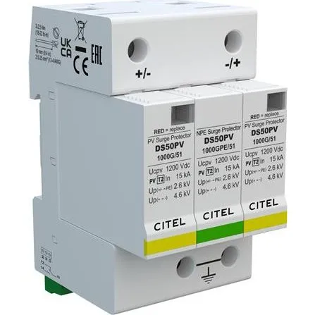 RS TYPE 2 DC SPD 1000V 40kA, Pluggable