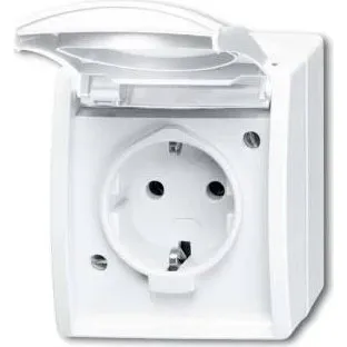 Ocean Schuko Stikkontakt Hvid, 250V, 16A, IP44