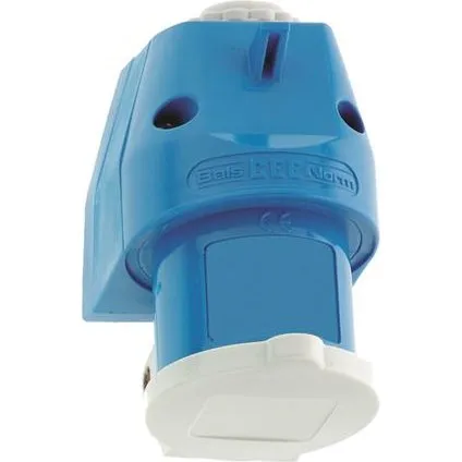 CEE Vægindtag H6 230V 16A 3-pole blå, IP44, polyamid