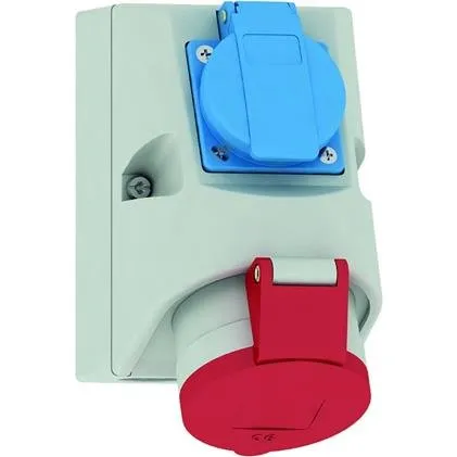 CEE COMBI/SCH H6/400/16/5/44, rød, 16A, 5-pol, IP44