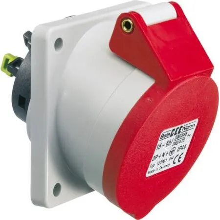 CEE STIKDÅSEINDB H6/400/32/5/44, rød, IP44, Quick Connect®