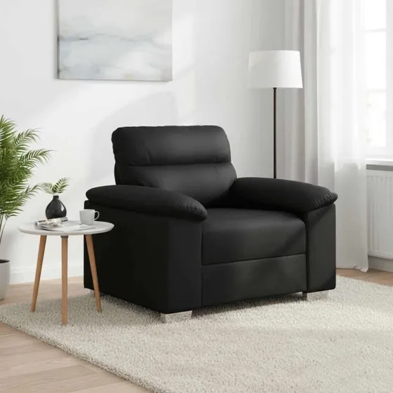 vidaXL lænestol 100x81x84 cm kunstlæder sort