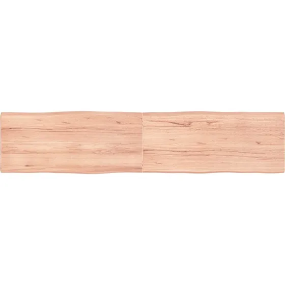 vidaXL bordplade 180x40x4 cm lysebrun naturlig kant behandlet træ
