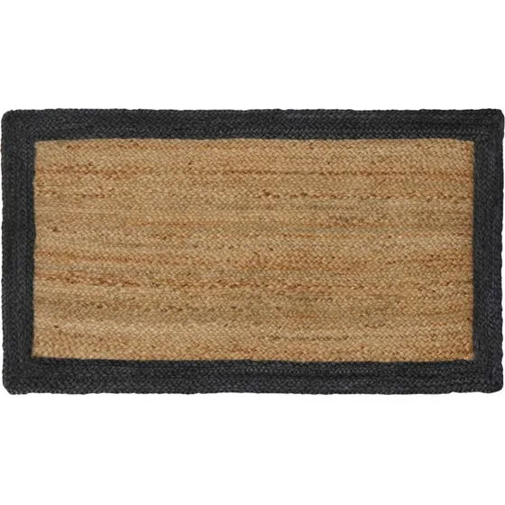 vidaXL Områdetæppe i Jute 60x110 cm Mørkegrå