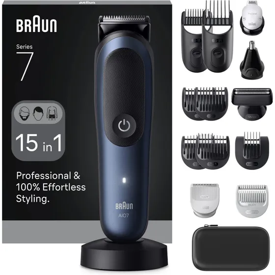 Braun Series 7 All-in-One Trimmer AIO7580 – 15‑i‑1, sort