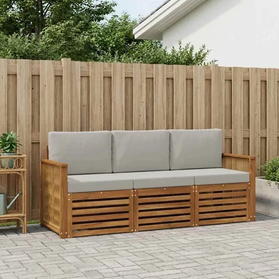vidaXL Sofasæt 3-pces i Massivt Akacietræ
