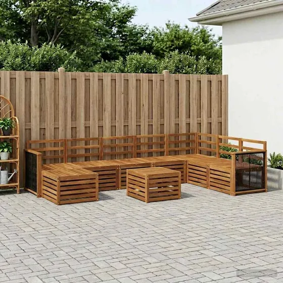 vidaXL Udendørs Sofagruppe 6 pc Natur Akacietræ