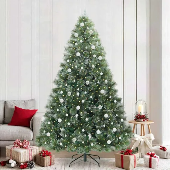 vidaXL Kunstigt Juletræ 240 cm med 300 LED'er, Grønt