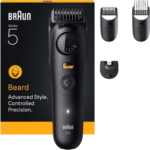 Braun Series 5 skægtrimmer BT5520 +4 stylingværktøjer, sort