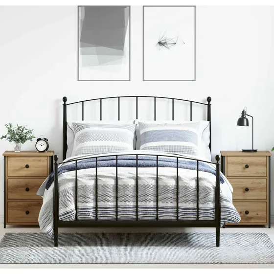 vidaXL Natskab 2 stk Brun 40 x 36 x 60 cm Massivt Genbrugstræ