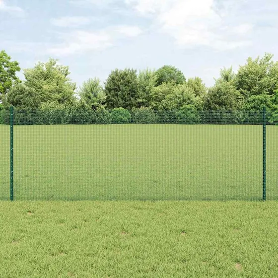 vidaXL Svejset Trådhegn 100 x 0,8 m Grøn PVC-Belejdet
