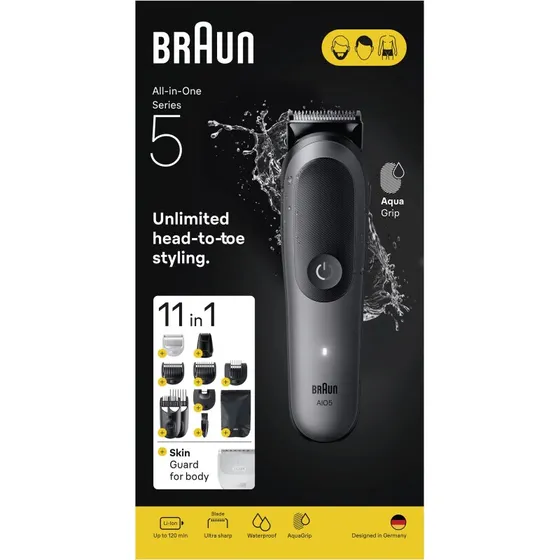 Braun Series 5 AIO5560 All-in-One Trimmer – Grå