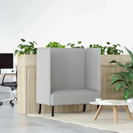 vidaXL Højryg Sofa Sky Grey 2-p 109x56x121 cm