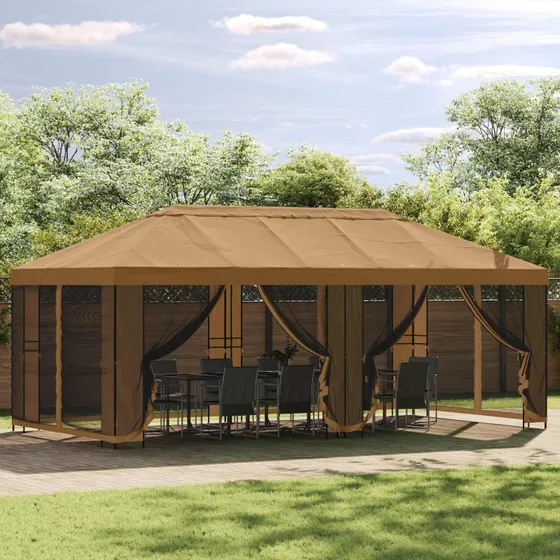 vidaXL Gazebo Ramme 6 x 3 m Sort Stål