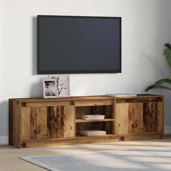 vidaXL TV-stander 180 x 34 x 50 cm brun konstrueret træ