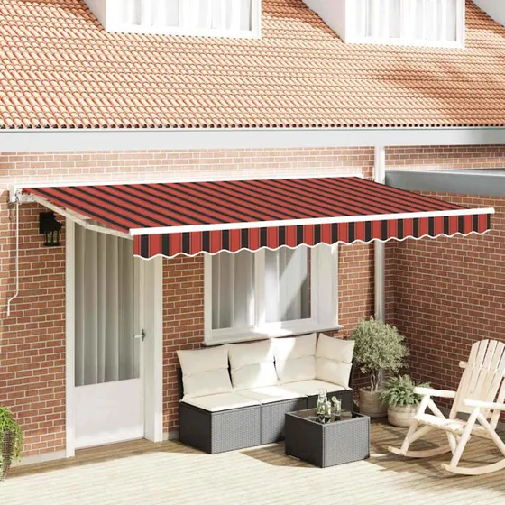 vidaXL Markiseramme Orange og Sort 350 x 200 cm