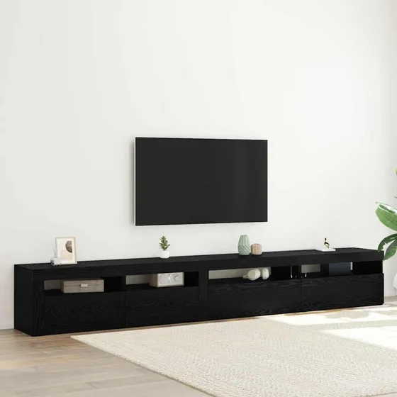 vidaXL TV-møbelsæt 3 dele, sort eg, 270 x 35 x 40 cm