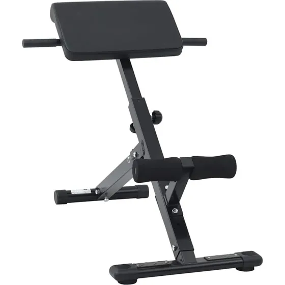 vidaXL Hyperextension bænk, sort, 100,5 x 70 x 78 cm